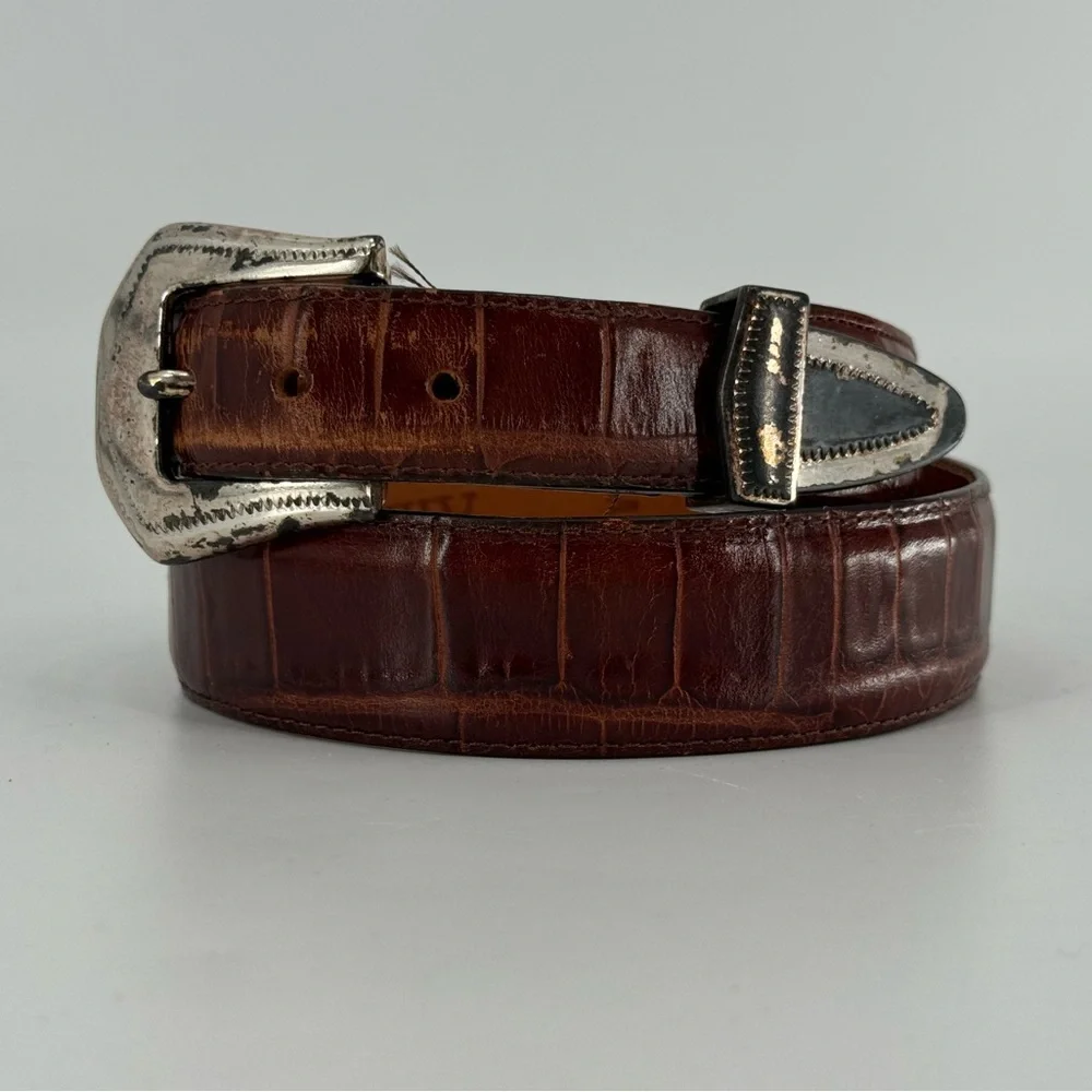 Ann Taylor Vintage Croc Embossed Leather‎ Belt M